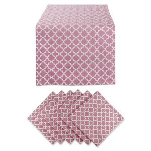 Lattice Table Set Rose - Design Imports, Pink