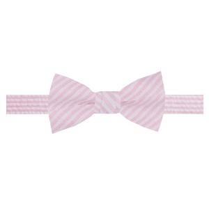 Jacob Alexander Young Boys’ Seersucker Striped Pre-Tied Bow Tie - 1 of 4