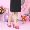 Allegra K Women's Platform Bow T-Strap Chunky Heels Pumps - 2 of 4