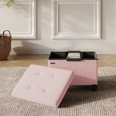 StorageBud Storage Ottoman for Bedroom End of Bed, Velvet Storage Bench, Large Storage Ottoman Bench, Entryway Bench with Storage