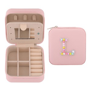 REGALWOVEN Letter Design Mini Portable Compact Jewelry Box - 1 of 4