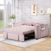 58" Velvet Convertible 4-in-1 2-Seater Sofa Bed with Cup Holder and USB Port - 2 of 4
