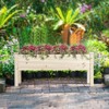 Tangkula Outdoor Wood Planter Raised Garden Bed Elevated Planter Box Kit with four holes for Backyard Patio - 4 of 4