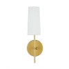 Elegant Lighting Mel 1 light Brass and White shade wall sconce - 3 of 4