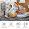6x9 Washable Area Rug ¨C Modern Rug with Non-Slip Backing, Low Pile Machine Washable Carpet (Black) - 4 of 4