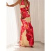 Clotth Women's Sleeveless Halter Printed Maxi Dress Deep V Neck Backless Bodycon Long Dresses Y2k Formal Cocktail Going Out Beachwear - 4 of 4