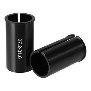 Unique Bargains Aluminium Alloy Bicycle Bike Seat Post Tube Adapter Black 2 Pcs - 1 of 4