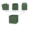 Racxily 4 Pack Collapsible Fabric Cube Storage Bins, cube organizer bins(10.5" x 10.5") - 4 of 4
