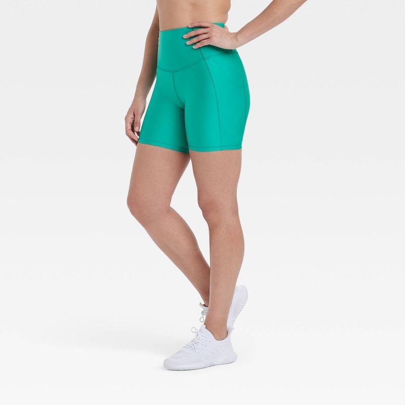 Women's Effortless Support High-Rise Pocketed Bike Shorts 6" - All In Motion™, 1 of 6