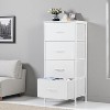 SEVOBAL Nightstand 4 Drawers Bedside Table Removable Bins Sturdy Organizer Furniture for Bedroom Nursery Closet Living Room, White, 17.7"*11.8"*37.4" - 4 of 4