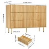 Coucheta 6 Drawers Dresser for Bedroom, Fluted Dresser Chest of Drawers with Handle, Wood Modern Dressers for Closet, Bedroom Storage Organizer - 2 of 4