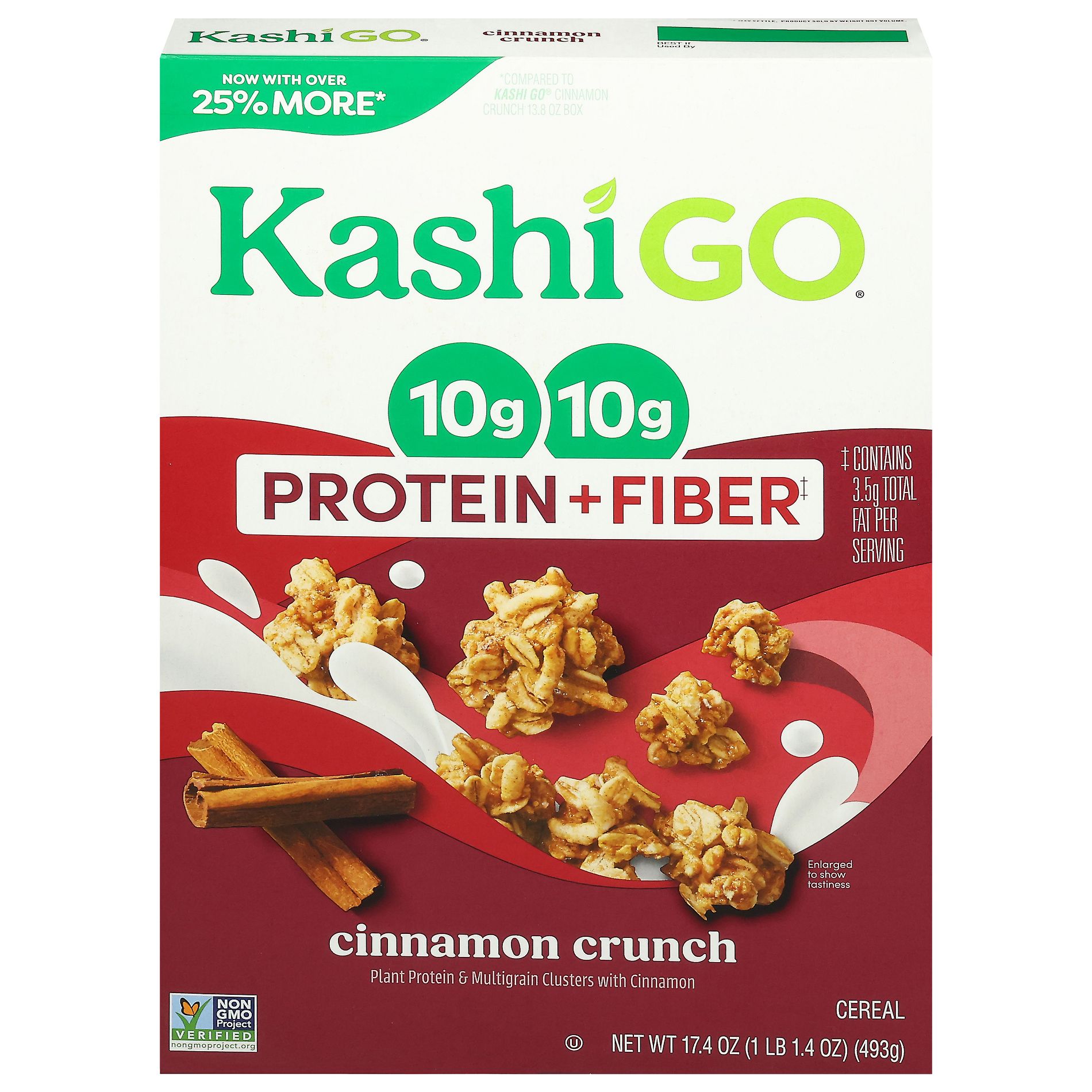 Kashi Go Cereal, Cinnamon Crunch - Case of 10 - 17.4 oz