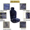 Zone Tech Genuine Sheepskin Car Seat Cover , Universal Front Full Seat (front and back) Cushions - 3 of 4
