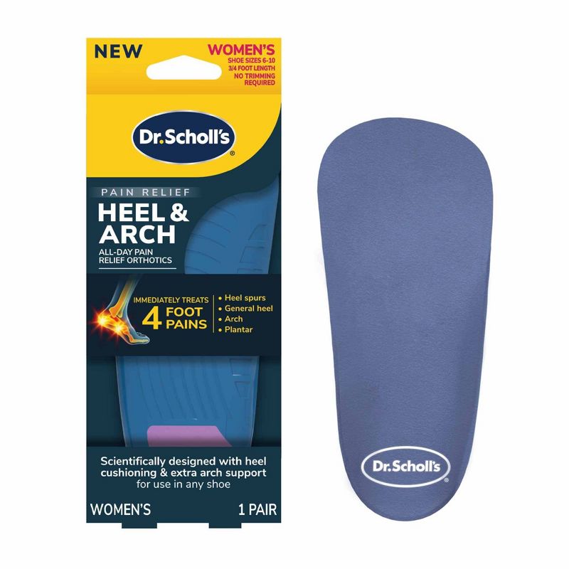 Dr. Scholl&#39;s Pain Relief Orthotics For Heel Pain For Women - Size 6-10, 1 of 12