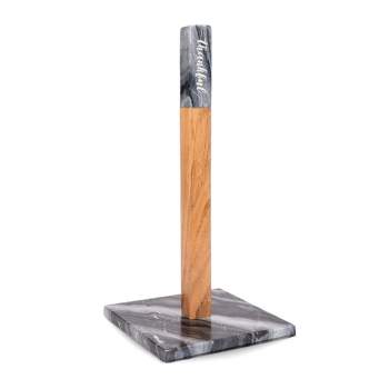 Lexi Home Marble Counter Embossed Paper Towel Holder - Mount Grey