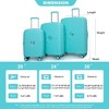 NAYSAYE Luggage Sets 3Piece Set Expandable Hardshell Suitcase with Double Spinner Wheels TSA Lock for Travel, Lake Blue, 19.29"*12"*29.13" - 2 of 4