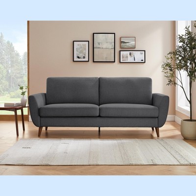MINIMORE Modern Style 85" W Smiling 3Seater Flared Arm Sofa