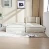 Modular Chaise Lounge Freely Combinable Sleeper Sofa Bed Daybed Lazy Sofa Couch, Space-saving, Chenille Upholstered-ModernLuxe - 3 of 4