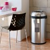 simplehuman 115L Commercial Open Top Trash Can 30gal Stainless Steel Round Garbage Can with Extra Wide Opening - 2 of 4