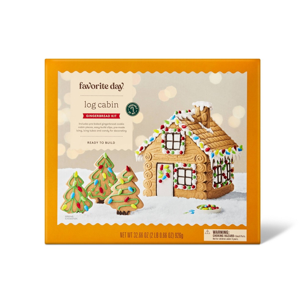 Holiday Gingerbread Log Cabin Cookie Kit - Favorite Day