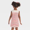 Toddler Girls' Americana Striped Sweater Dress - Cat & Jack™ Cream/Red - 2 of 3