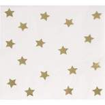 Juvale 50-Pack Gold Foil Star Disposable Paper Cocktail Napkins 5", Birthday Bridal Shower Party Supplies