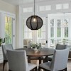 LLHZSY 19 7/10" Black Hemp Rope Pendant Chandelier, 1-Lihgt Lantern Fixture for Dining Room, Kitchen, or Foyer - 3 of 4