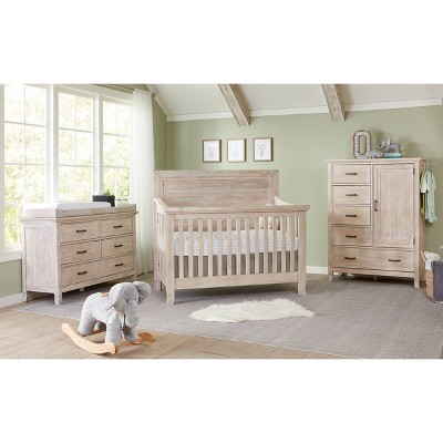 Westwood Design Remi Convertible Flat Crib - Natural Wood