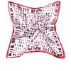 Allegra K Women's Floral Leopard Polka Dots Striped Print Square Kerchief Neck Scarf Shawl - 3 of 4