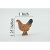 Collectible Wildlife Gifts | Bird, Chicken, Hen, Rhode Island Red, High Quality, Hand Painted, Rubber, Model,  Toy, Gift, 1 1/4" CH653 BB169 - 2 of 4