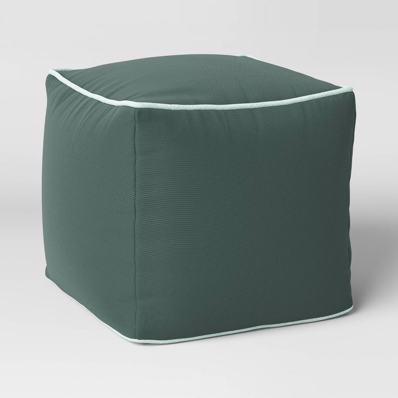 Color Block with Contrast Piping Pouf - Room Essentials™, 1 of 8