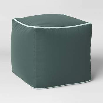 Color Block with Contrast Piping Pouf - Room Essentials™