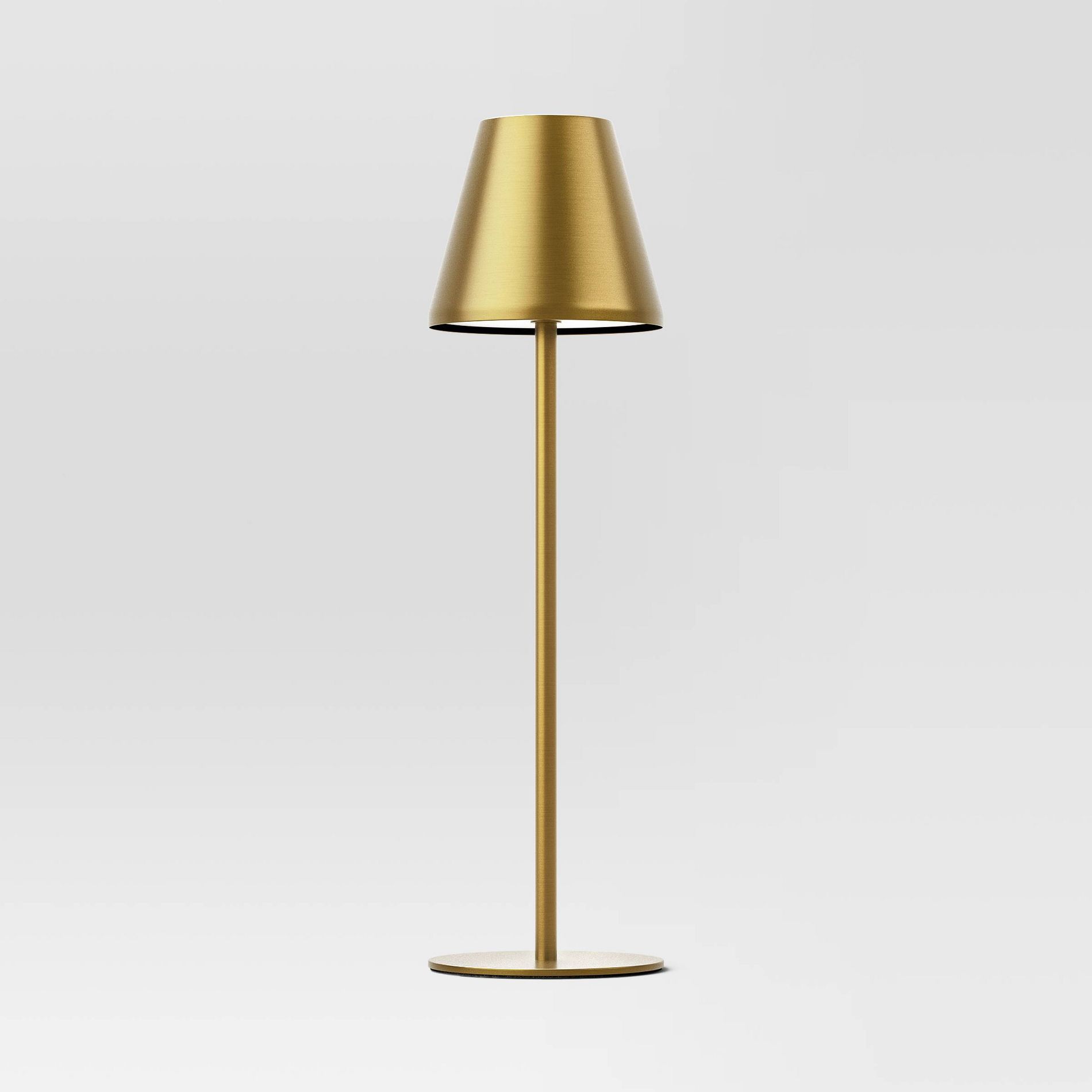 14" Rechargeable Cordless Table Lamp with Touch Control and 3 Brightness Levels Brass - Room Essentials™