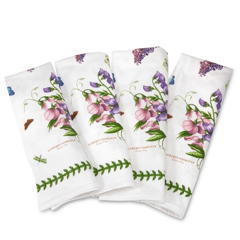 Target Home Set of 8 Washable Reusable Napkins Gray Floral Print