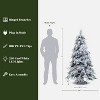 LuxenHome Pre-Lit Full Snowy Branches Artificial Pine Christmas Tree with Pinecones and Stand - 4 of 4