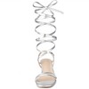 Allegra K Women's Strappy Lace Up Slingback Kitten Heel Sandals - 2 of 4