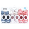 Hudson Baby Infant Girl Headband and Socks Giftset, Pink Floral Chambray, One Size - 2 of 4