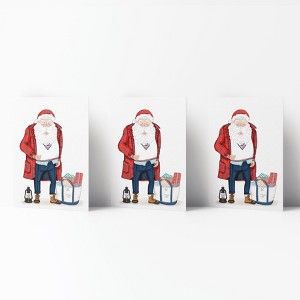 Holiday Winter Greeting Cards "Preppy Santa" by Ramus & Co - 1 of 4