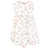 Hudson Baby Infant and Toddler Girls Cotton Dress and Cardigan Set, Soft Pink Sage Rose - 4 of 4