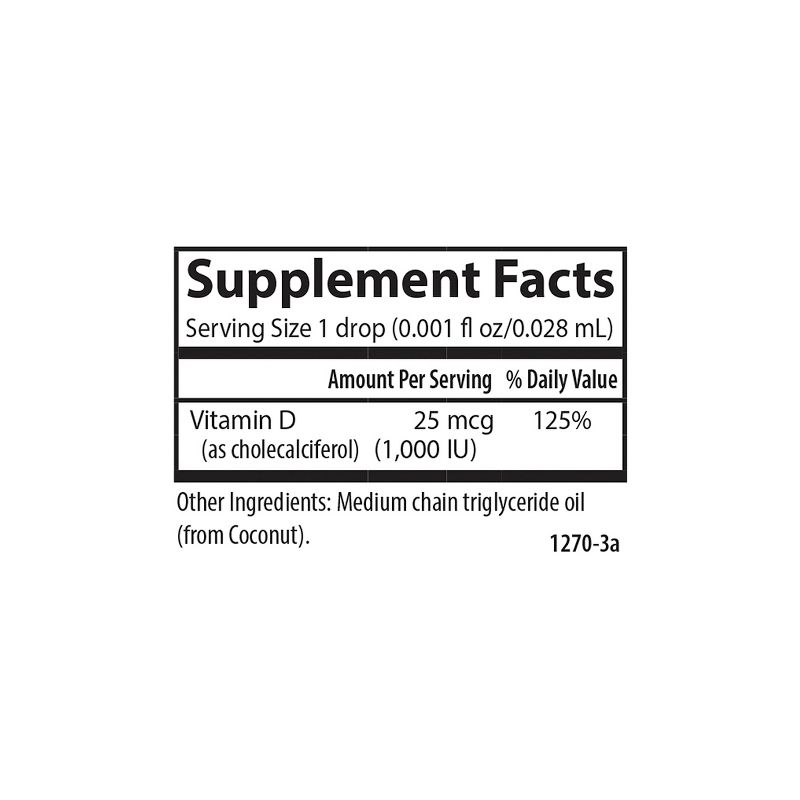 Carlson - Super Daily D3 1000 IU (25 mcg) per Drop, Vitamin D Drops, Vegetarian, Unflavored, 6 of 7