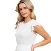 August Sky Women's Smocked Ruffle Sleeve Tiered Midi Dress - 4 of 4