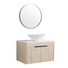 ChicFurnit Bathroom Vanities Modern Vanity with Sleek Design and Ample Storage for Bathroom Spaces, Brown,29.5”*18.9”*24" - 3 of 4