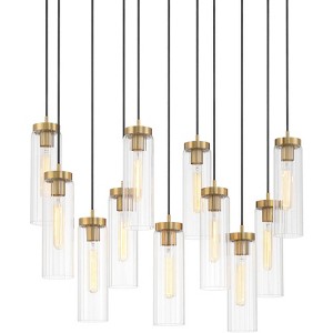 Possini Euro Design Marika 32" Modern Pendant Chandelier Ceiling Light Fixture Dining Room Over Table Kitchen Island Multi-Light Soft Gold Finish - 1 of 4