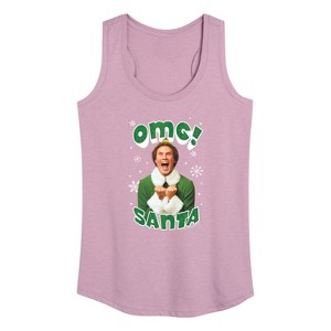 Women's - ELF - Christmas Omg Santa Graphic Racerback Tank - 1 of 4