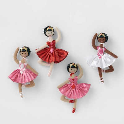 4pk Ballerinas Christmas Tree Ornaments - Wondershop™