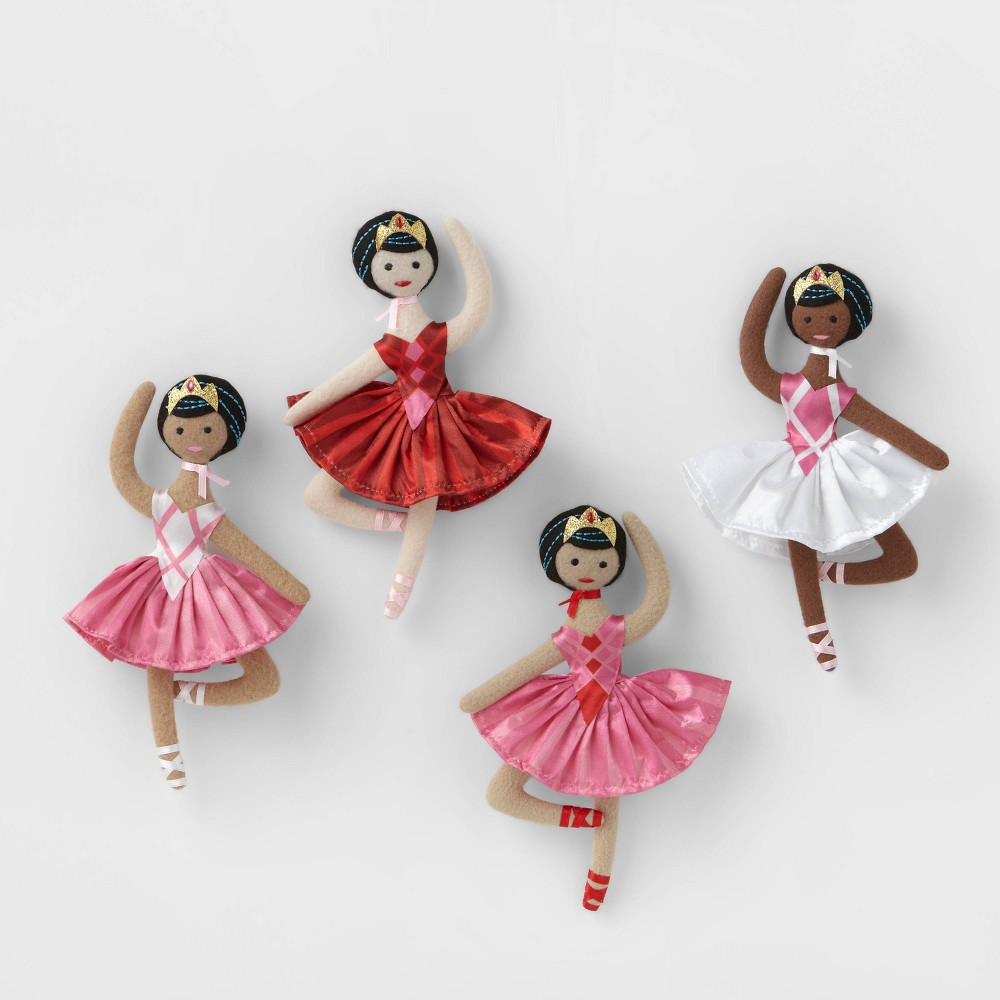 4pk Ballerinas Christmas Tree Ornaments - Wondershop