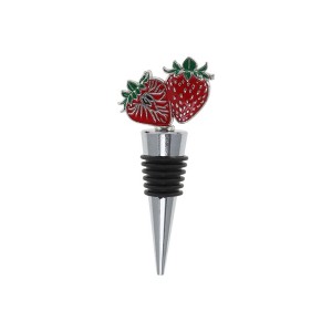 Unique Bargains Bottle Stoppers Strawberry Zinc Alloy Aluminum Alloy TPR 3.58"x1.61"x0.79" 1 Pc - 1 of 3