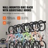 VEVOR Bike Storage Rack, 8 Bike Racks and 7 Helmets Hooks, Wall Mount Bike Storage Hanger, Home & Garage Organizer - 3 of 4
