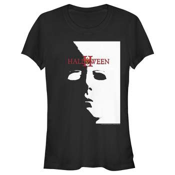 Juniors Womens Halloween II Michael Myers Mask Poster T-Shirt