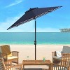 Athens Inside Out Striped 9Ft Crank Auto Tilt Umbrella - PAT8007 - Safavieh - 2 of 4